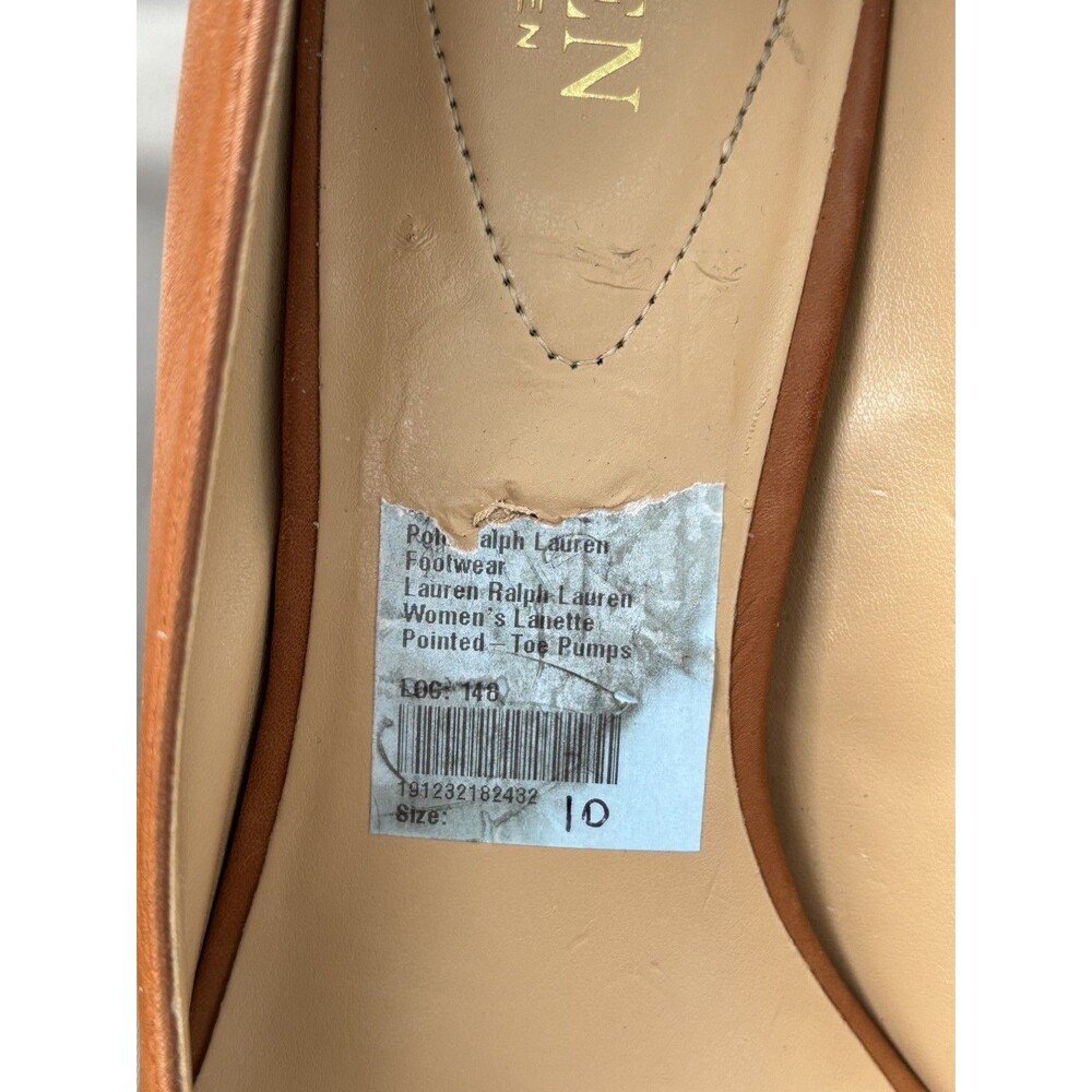 RALPH LAUREN CARAMEL BROWN LEATHER SHOES SIZE 10B - Picture 7 of 11